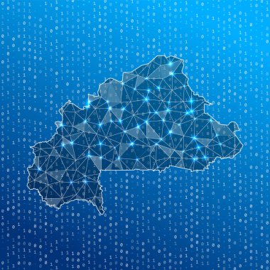 Burkina Faso Ülke dijital bağlantılarının ağ haritası Teknoloji İnternet ağı