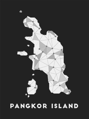 Pangkor Adası iletişim ağı haritası Pangkor Adası 'nın Karanlık Geometrik Tasarımı