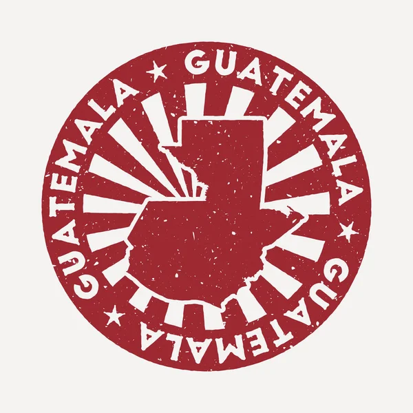 Guatemala-Stempel Reisen roter Gummistempel mit der Landkarte der Vektorabbildung Kann verwendet werden — Stockvektor