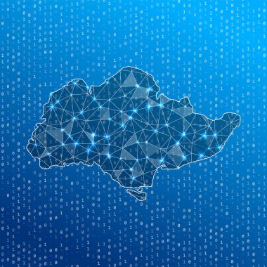 Sentosa Adası dijital bağlantılarının ağ haritası Teknoloji İnternet ağı