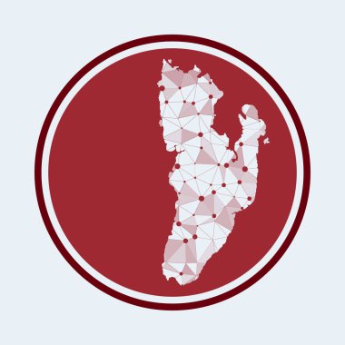 Kadan Kyun adanın Geometrik ağ yuvarlak tasarım teknolojisi internet logosu