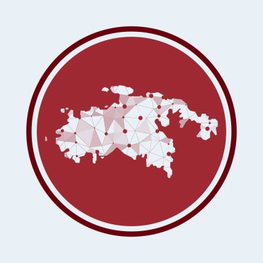 Ada Geometrik ağ yuvarlak tasarım teknolojisi internet logosunun Saint John simgesi