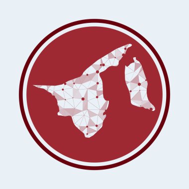 Brunei 'nin ülke Geometrik ağ yuvarlak tasarım teknolojisi internet logosu