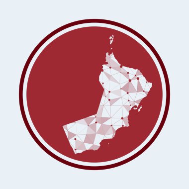 Umman simgesi: Geometrik ağ yuvarlak tasarım teknolojisi İnternet logosu