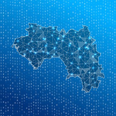 Gine Ülke dijital bağlantılarının ağ haritası Teknoloji İnternet ağı