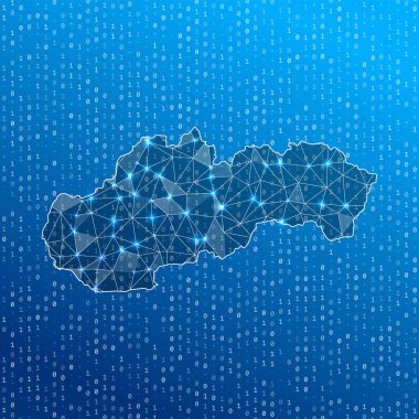Slovakya Ülke dijital bağlantılarının ağ haritası Teknoloji İnternet ağı