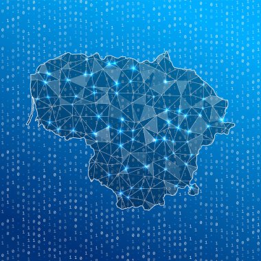 Litvanya Ülke dijital bağlantılarının ağ haritası Teknoloji İnternet ağı