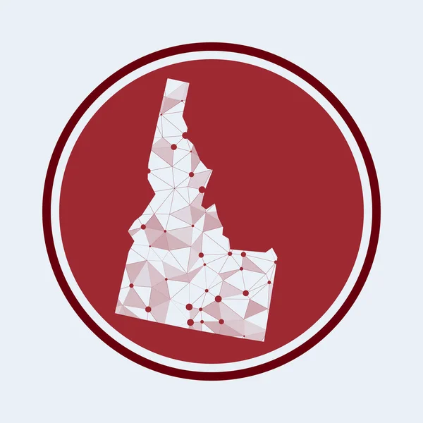 Айдахо икона Тренды технологии логотип США государства Геометрическая сетка круглый дизайн Технология интернет — стоковый вектор