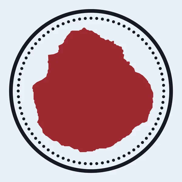 MarieGalante ronde stempel Ronde logo met eilandkaart en titel Stijlvolle minimale MarieGalante badge — Stockvector