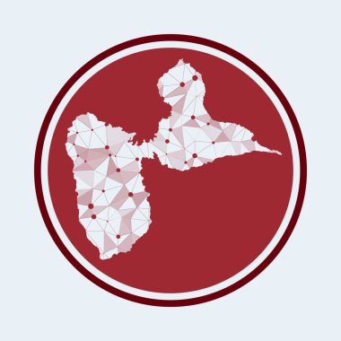 Ada Geometrik ağ yuvarlak tasarım teknolojisinin görkemli moda teknoloji logosu