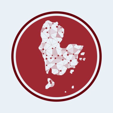 Adanın Geometrik ağ yuvarlak tasarımı teknolojisinin Redang Adası simgesi