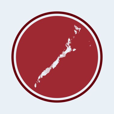 Ada Geometrik ağ yuvarlak tasarımı teknolojisi İnternet 'in Palawan simgesi