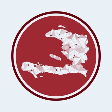 Haiti ikonu Geometrik ağ yuvarlak tasarım teknolojisi İnternet logosu