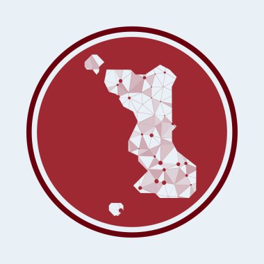 Adanın Geometrik ağ yuvarlak tasarım teknolojisinin Malapascua Adası ikonu Moda Teknolojisi logosu