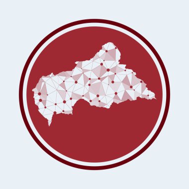 Ülke Geometrik ağ yuvarlak tasarım teknolojisi İnternet 'in araba ikonu Trendy Tech logosu