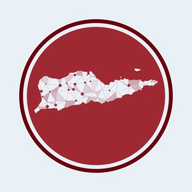 Ada Geometrik ağ yuvarlak tasarım teknolojisi İnternet 'in Saint Croix ikonu Moda Teknolojisi logosu
