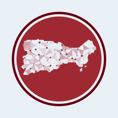 Ada Geometrik ağ yuvarlak tasarım teknolojisi internet logosunun Capri simgesi