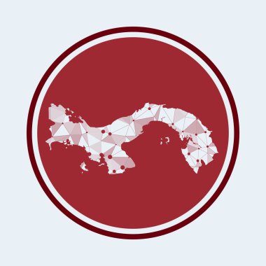 Panama ikonu: Geometrik ağ yuvarlak tasarım teknolojisi İnternet logosu