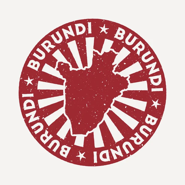 Carimbo Burundi Carimbo de borracha vermelha de viagem com o mapa da ilustração do vetor país Pode ser usado como —  Vetores de Stock