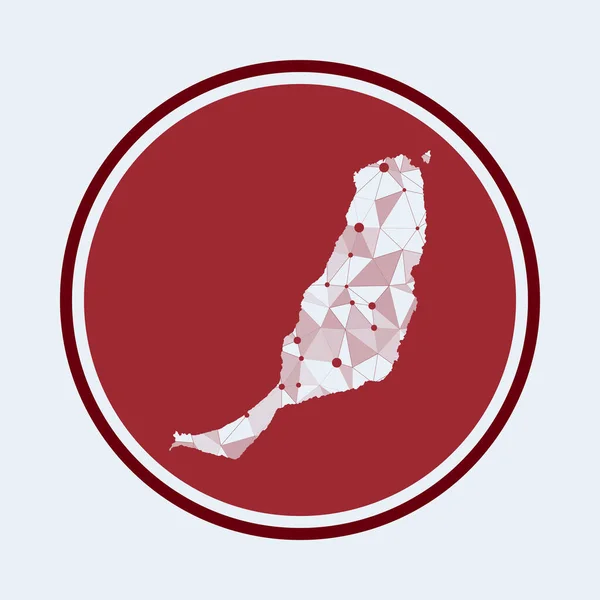 Fuerteventura икона Современный технологический логотип острова Геометрическая сетка круглый дизайн Технология — стоковый вектор