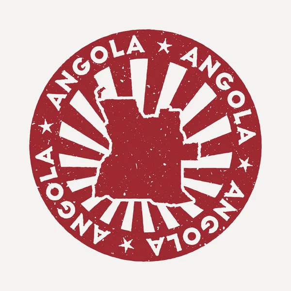 Angola damgası Ülke vektör illüstrasyonunun haritasıyla seyahat kırmızı kauçuk damgası olarak kullanılabilir