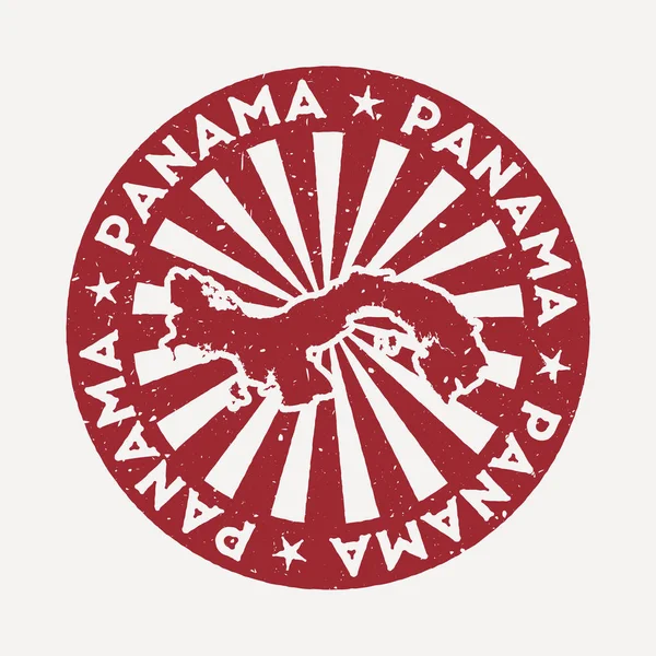 Маршрут по Панамі Маркова гумова марка з картою векторного зображення країни може бути використана як — стоковий вектор