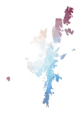 Anakara haritası çizgili Geometric tasarımı adanın düşük polipoli çizimi