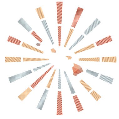 Hawaii güneş patlaması düşük polyester çizgili ışınlar ve ABD eyaletinin haritası Muhteşem vektör çizimi