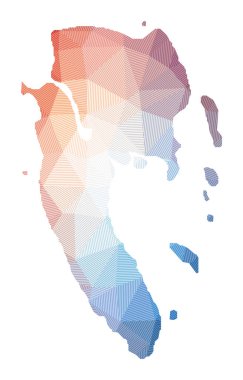 Ko Lanta Low 'un çizgili Geometric tasarımı hakkındaki haritası.