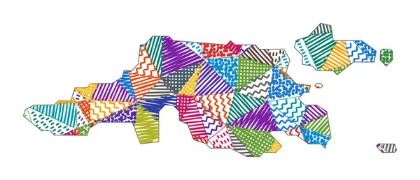 ジョスト・ヴァン・ダイクハンドのキッズスタイルマップは、ジョスト・ヴァン・ダイクベクトルの形で多角形を描きました — ストックベクタ