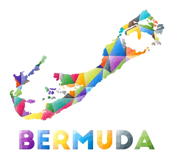 Бермудские острова разноцветные геометрические треугольники Современный модный дизайн — стоковый вектор