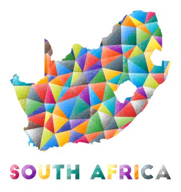 Güney Afrika renkli düşük polyester ülke şekilli çok renkli geometrik üçgenler Modern trend