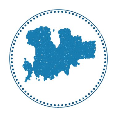 Mykonos etiketi Ada vektör illüstrasyonunun haritası ile seyahat kauçuk damgası olarak kullanılabilir