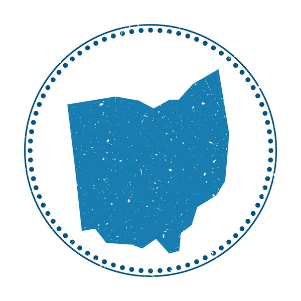 Стикер Огайо Гумова марка з картою нашого векторного зображення стану може бути використана як — стоковий вектор