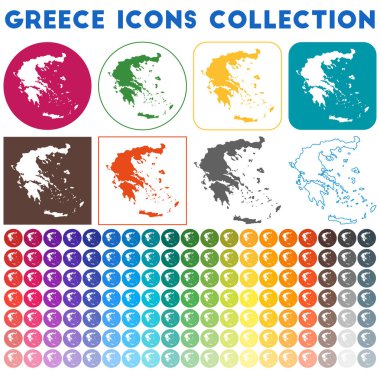 Yunanistan, parlak renkli harita koleksiyonuna ülke haritalı Çağdaş Yunanistan rozeti verdi