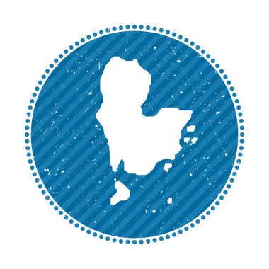 Redang Adası çizgili geçmişe yolculuk etiketi. Üzerinde ada vektör illüstrasyonunun haritası olabilir.