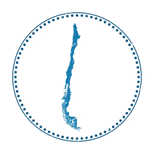 Chile naklejka Podróże pieczątka gumowa z mapą kraju wektor ilustracji Może być stosowany jako — Wektor stockowy