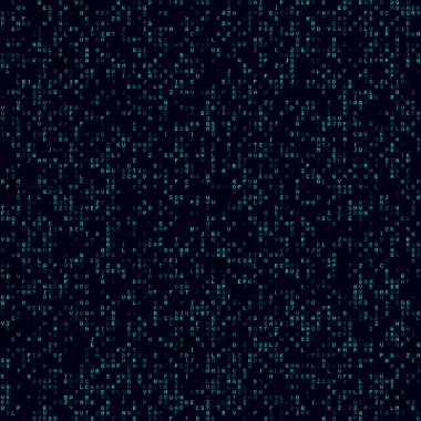 Soyut Teknoloji Arkaplan Cyan seyrek alfabe harfleri arkaplan Büyük boyutlu dikişsiz desen