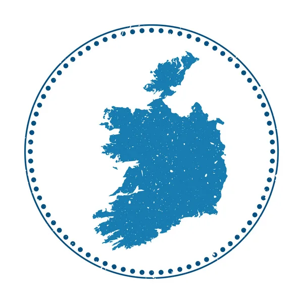 アイルランドステッカーカントリーベクトルイラストの地図でゴムスタンプを旅行することができます。 — ストックベクタ