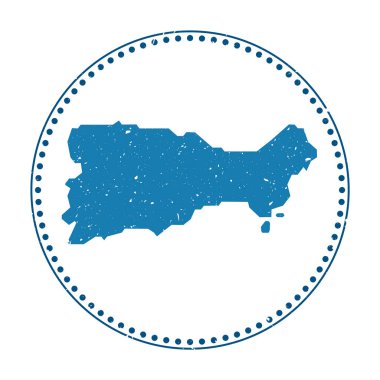 Capri çıkartması Ada vektör illüstrasyonunun haritası ile seyahat kauçuk damgası işareti olarak kullanılabilir