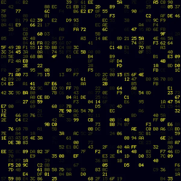 Digitalt omslag Gul glesa hexadopar bakgrund Medelstor sömlös mönster Trendig — Stock vektor