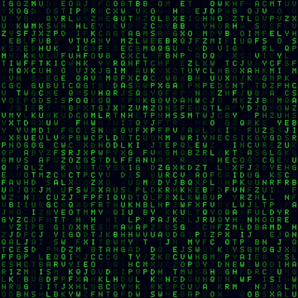 Tech-Hintergrund Grün gefüllt Alphabet Buchstaben Hintergrund Mittlere Größe nahtlose Muster Schöne — Stockvektor