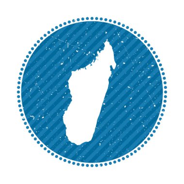 Madagaskar çizgili geçmişe yolculuk etiketi Ülke vektör illüstrasyonunun haritasıyla birlikte kullanılabilir