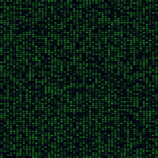 Fundo digital Verde preenchido pares hexademical fundo Grande tamanho sem costura padrão Autêntico —  Vetores de Stock