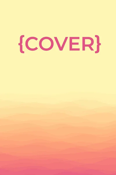 Plantilla de portada Plantilla de página con curvas suaves en color amarillo rosado Se puede utilizar como banner — Vector de stock