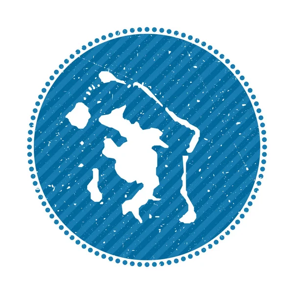 Бора Бора полосатый ретро-путешествия наклейка Значок с картой острова векторной иллюстрации может быть использован — стоковый вектор