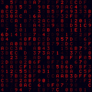 Teknoloji Arkaplan Kırmızısı hexademical arkaplanı doldurdu Küçük boyutta dikişsiz desen çekici