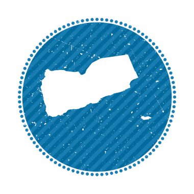 Yemen çizgili geçmişe yolculuk etiketi Ülke vektör illüstrasyonunun haritası ile birlikte kullanılabilir