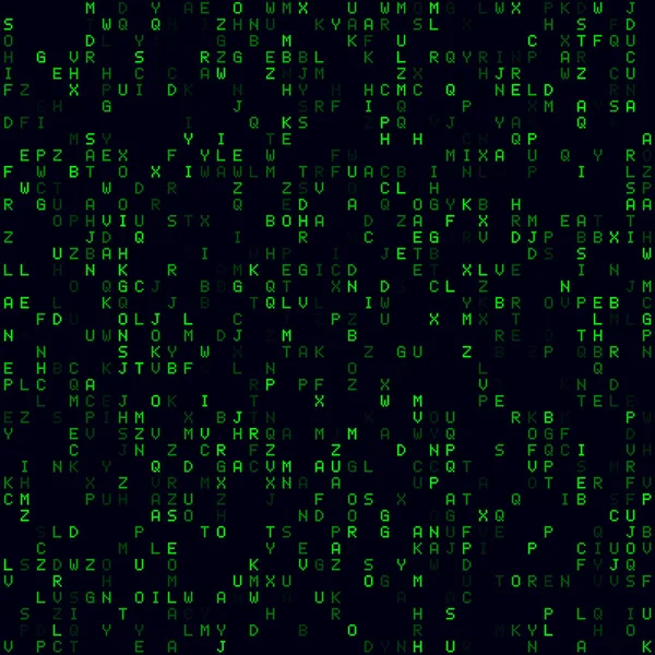 数字背景绿色稀疏字母背景中等尺寸无缝 — 图库矢量图片