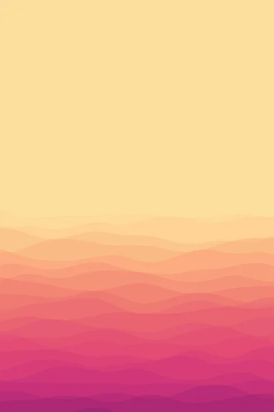 Plantilla de portada Plantilla de página con curvas suaves en colores oscuros al atardecer Se puede utilizar como banner — Vector de stock